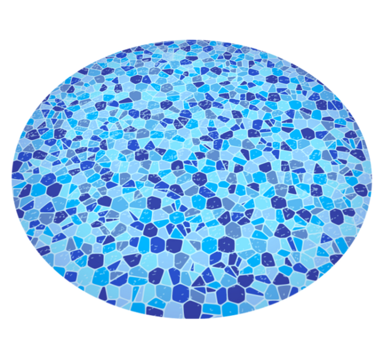 Mosaic Blue Texture marble vinyl rug - TenStickers