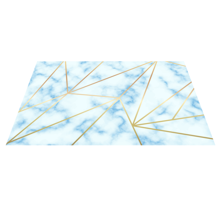 Stylish Geometric Motif marble vinyl rug - TenStickers