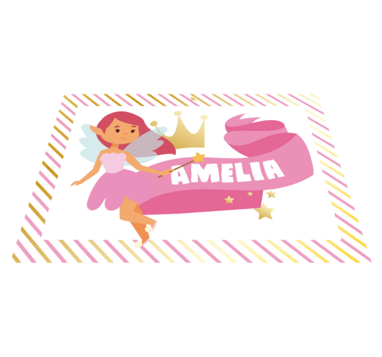 Custom fairy princess kids vinyl rug - TenStickers