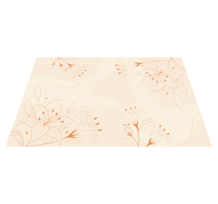Elegant Botanical Component floral vinyl rug - TenStickers