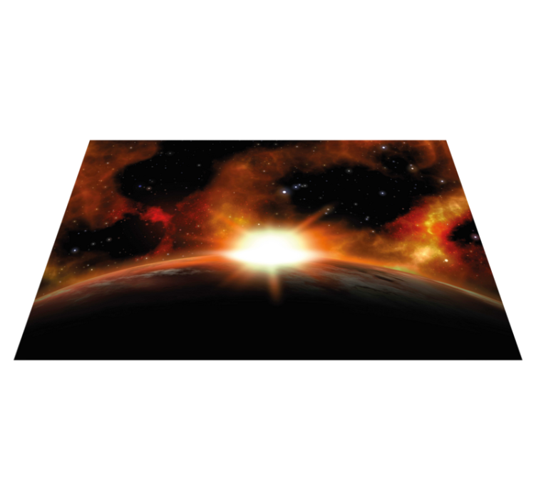 Celestial sunrise glow star vinyl rug - TenStickers