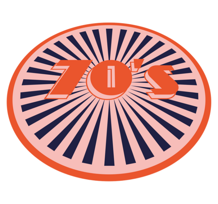 Retro 70's Flair vintage vinyl rug - TenStickers