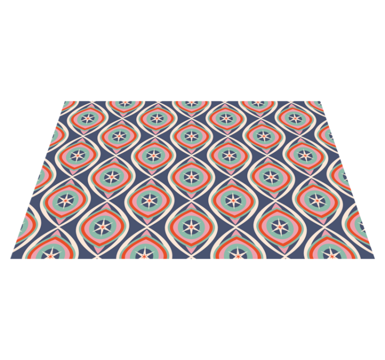 Colorful pattern medallion geometric vinyl rug - TenStickers