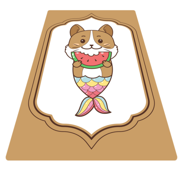 Cute Mermaid Character animal vinyl rug - TenStickers