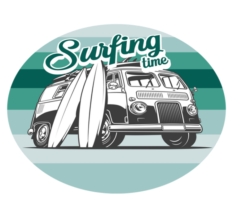Surfing Adventure teen vinyl rug - TenStickers