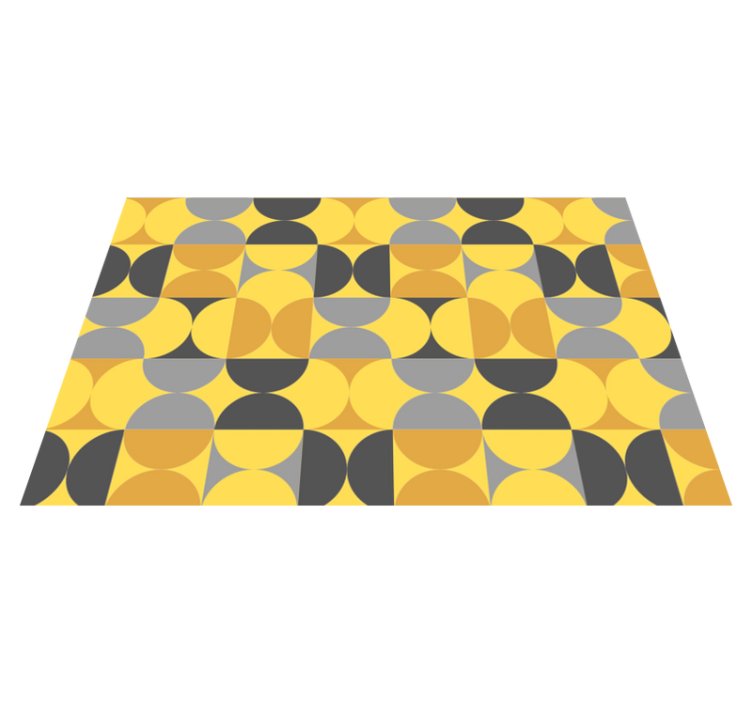 Geometric vinyl rug circular pattern play - TenStickers