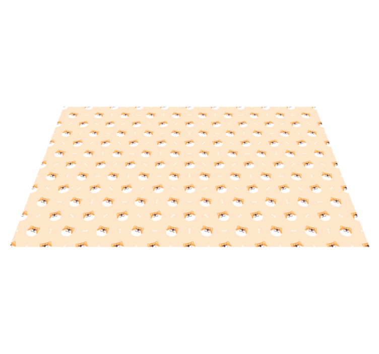 Cute Dog Faces animal vinyl rug - TenStickers