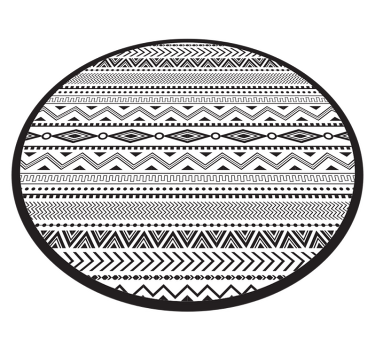 Abstract Geometric Elements Scandinavian vinyl rug - TenStickers