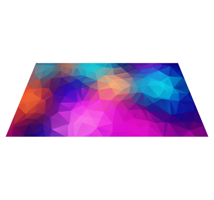 Colorful Fusion geometric vinyl rug - TenStickers