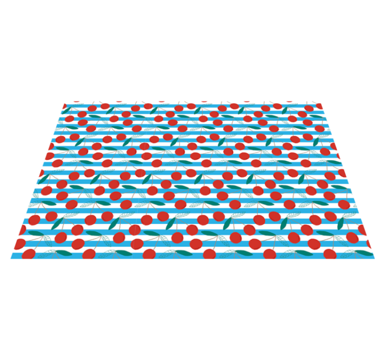 Cherry blossom display kitchen vinyl rug - TenStickers