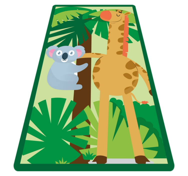 Jungle Friends Adventure nursery vinyl rug - TenStickers