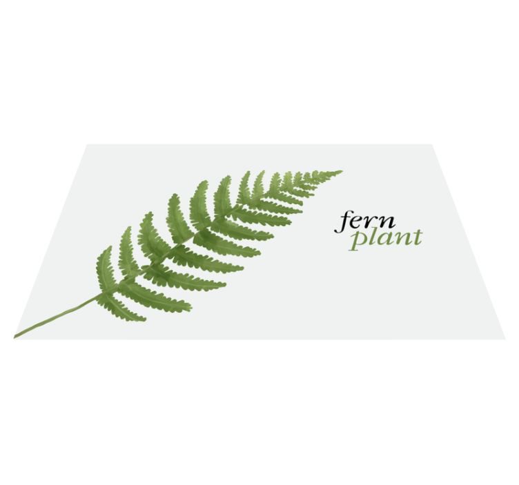 Fern plant design floral vinyl rug - TenStickers