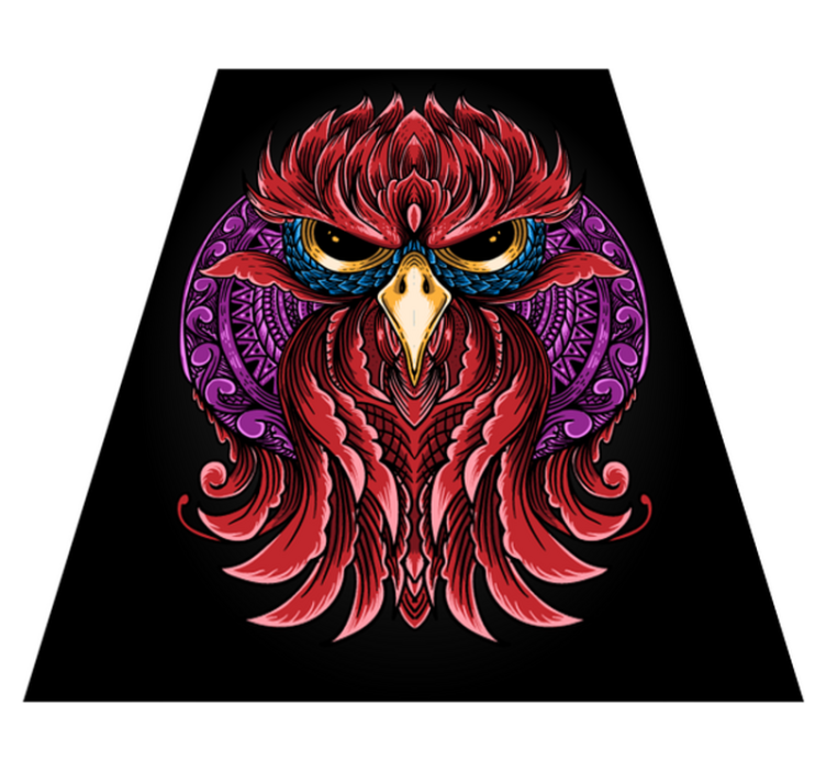 Elaborate owl emblem animal vinyl rug - TenStickers