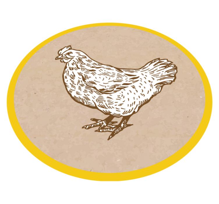 CHICKEN ILLUSTRATION animal vinyl rug - TenStickers