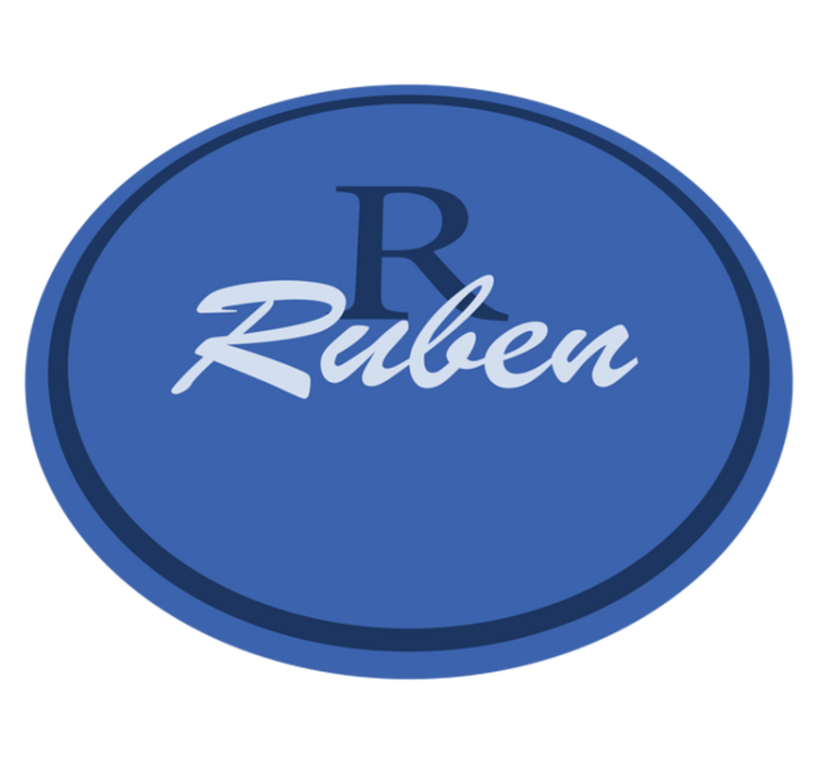 Custom vinyl rug custom name circle rug - TenStickers