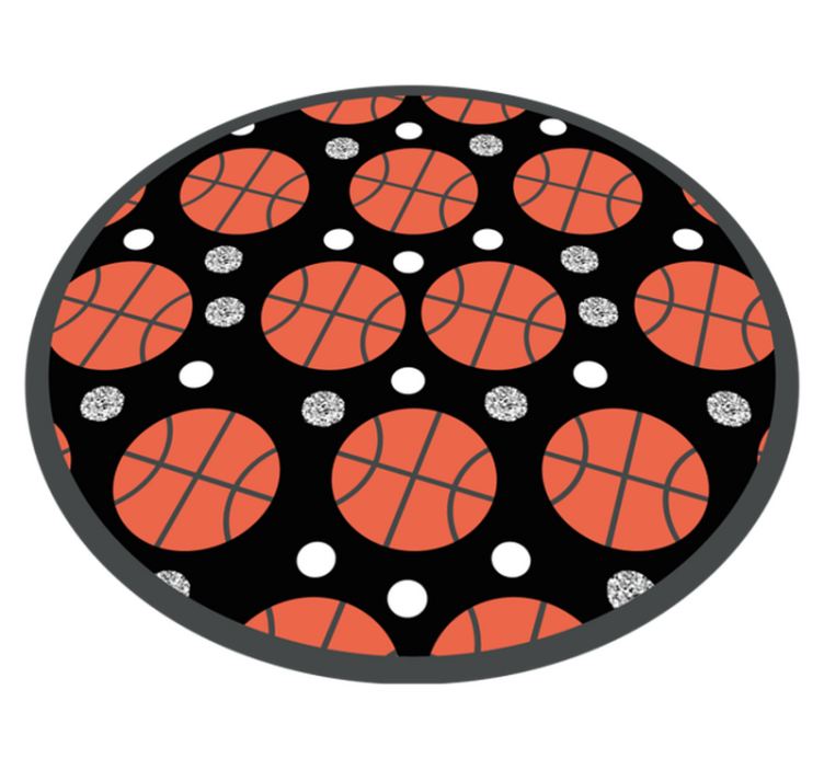 Basketball balls game vinyl rug - TenStickers