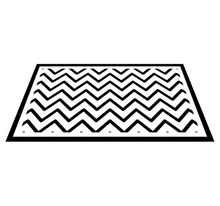 Chevron style entrance hall vinyl rug - TenStickers