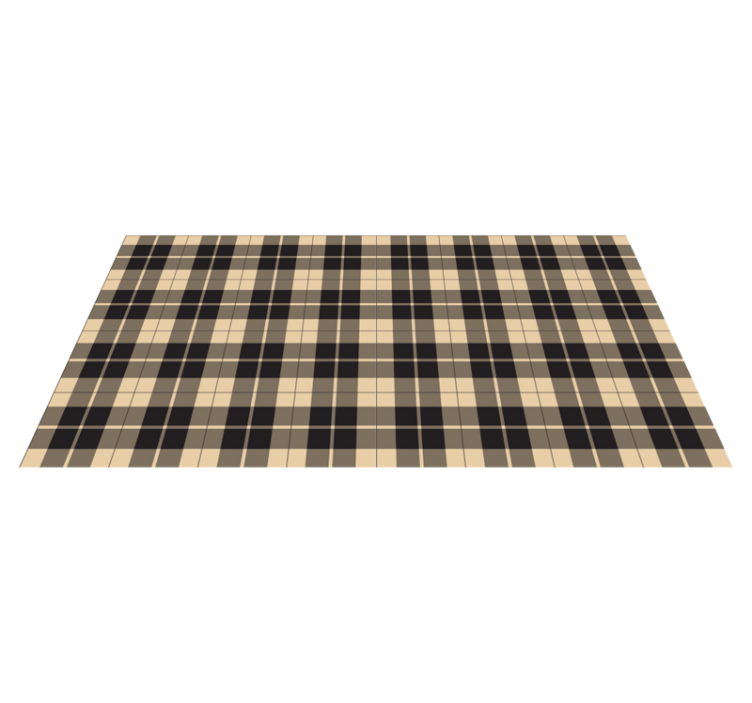 Plaid Patterned Tones striped vinyl rug - TenStickers