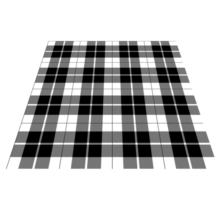 Black And White Check geometric vinyl rug - TenStickers