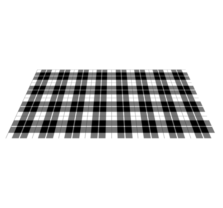 Contrasting Checker Pattern geometric vinyl rug - TenStickers