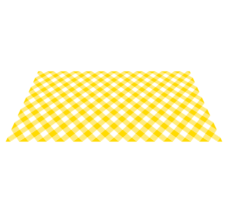 Yellow Diamond Motif striped vinyl rug - TenStickers