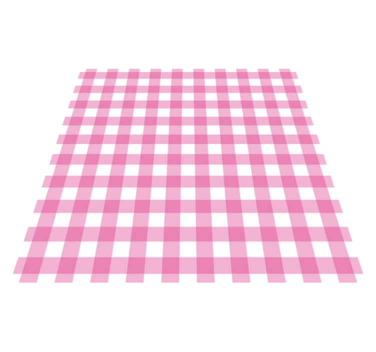 Pink Checkered Motif striped vinyl rug - TenStickers