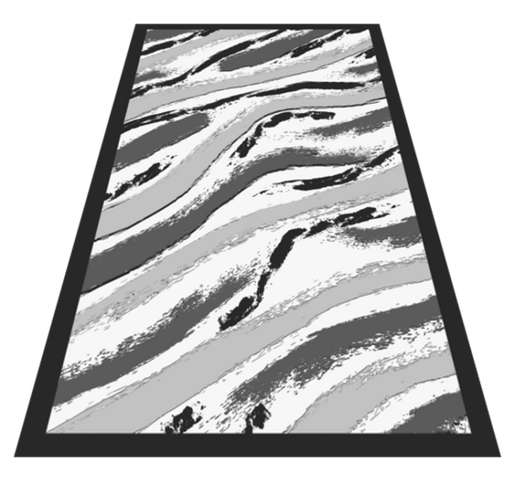 Stylish Zebra Stripes animal print vinyl rug - TenStickers