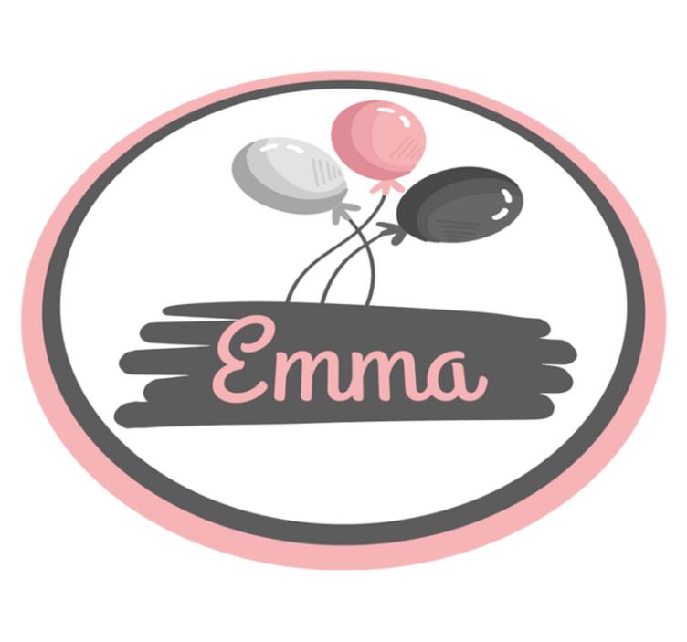 Personalized Balloon Theme custom vinyl rug - TenStickers