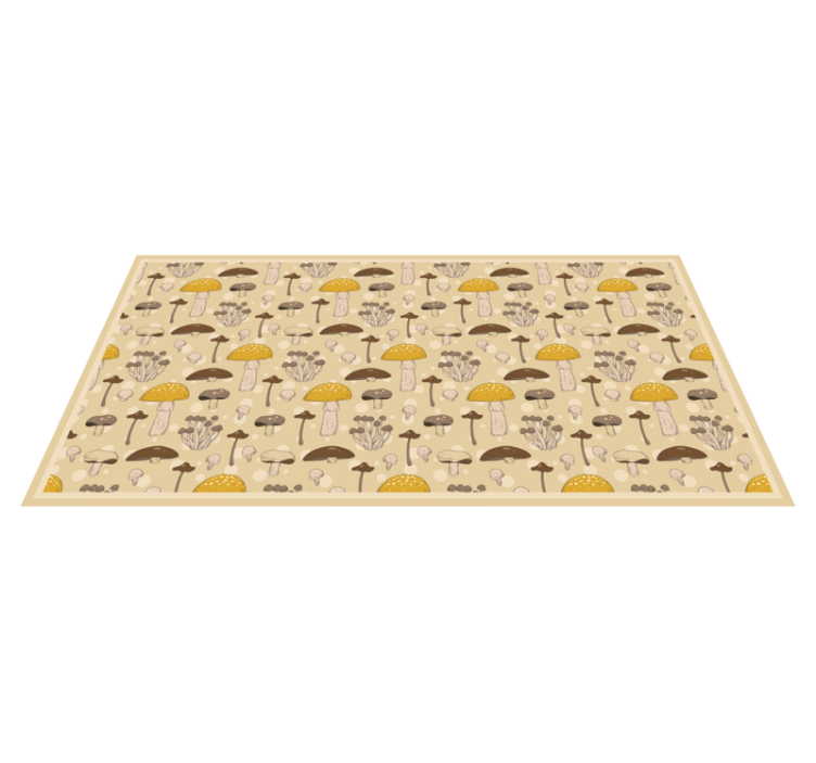 Mushroom Forest Pattern kitchen vinyl rug - TenStickers