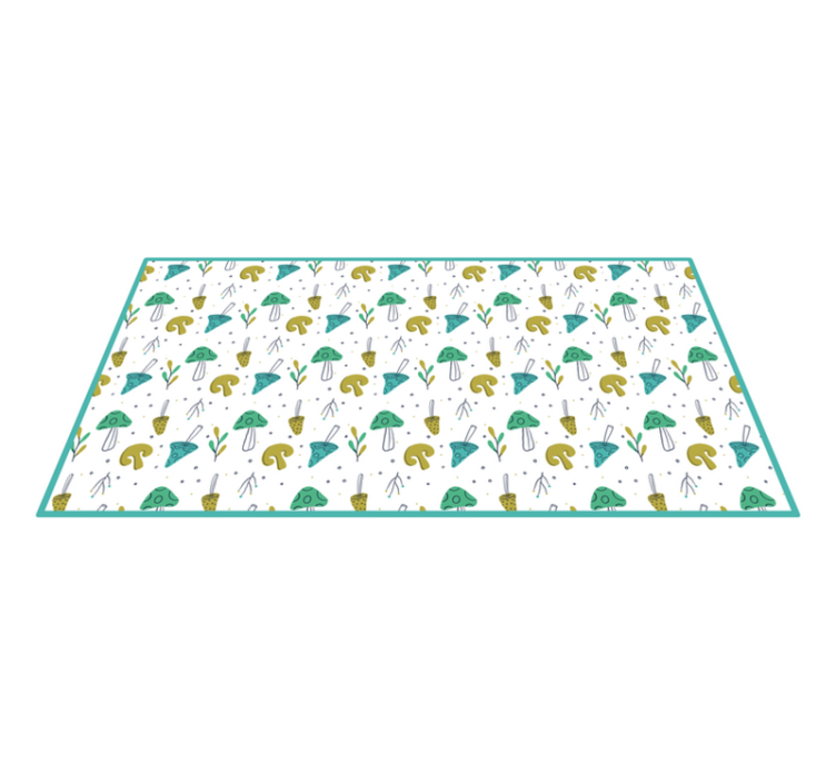 Mushroom Pattern Playful nature vinyl rug - TenStickers