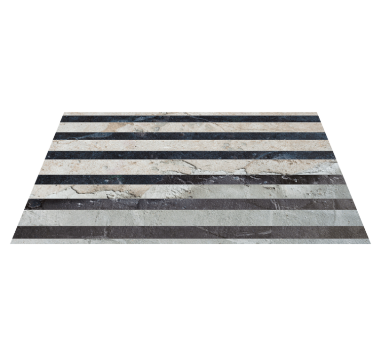 Striped stone effect vinyl rug - TenStickers
