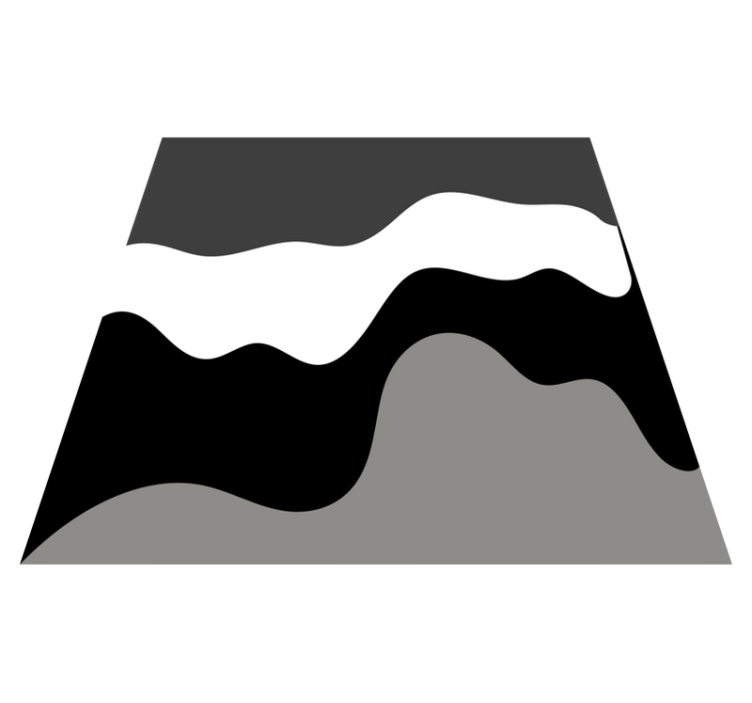 Wavy Contrast Patterns minimal vinyl rug - TenStickers