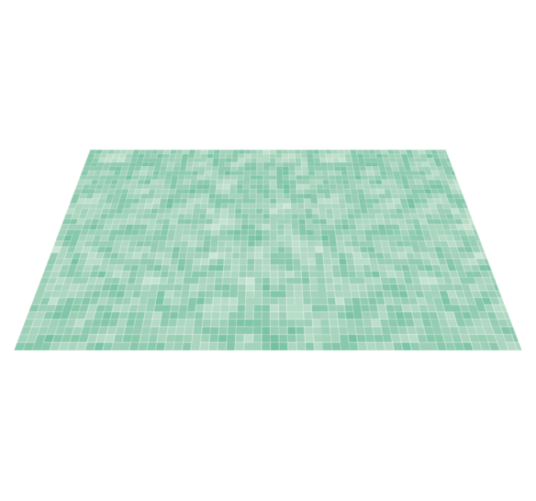 Mint Mosaic Pattern tile vinyl rug - TenStickers