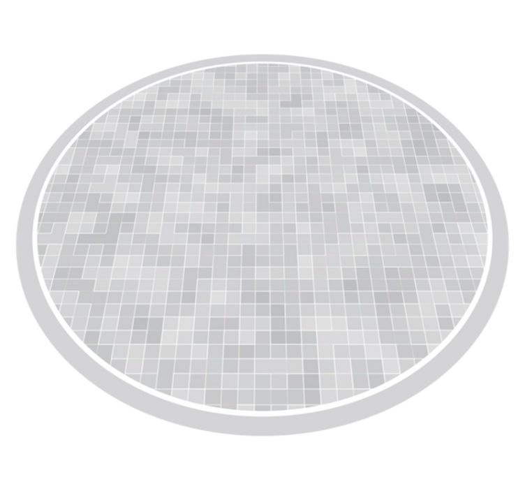 Sleek Mosaic Pattern bathroom vinyl rug - TenStickers