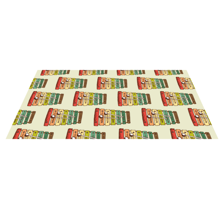 Colorful Xylophone Pattern teen vinyl rug - TenStickers