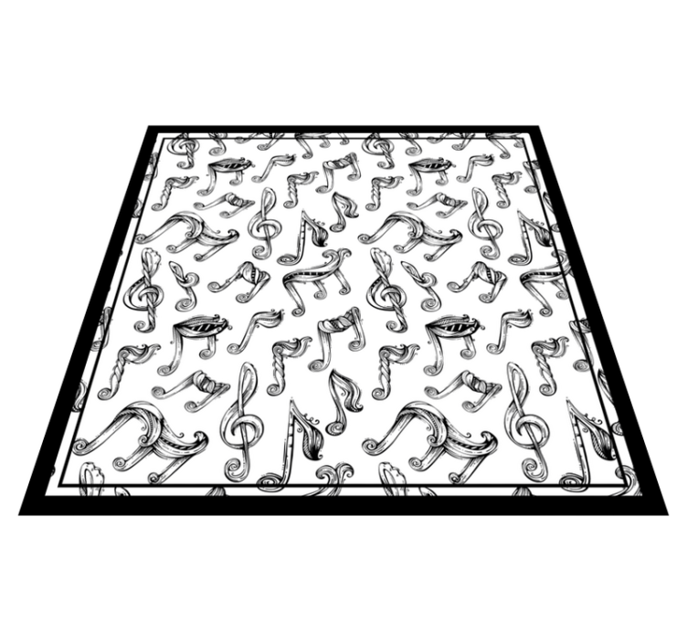 Musical Notes Concept teen vinyl rug - TenStickers
