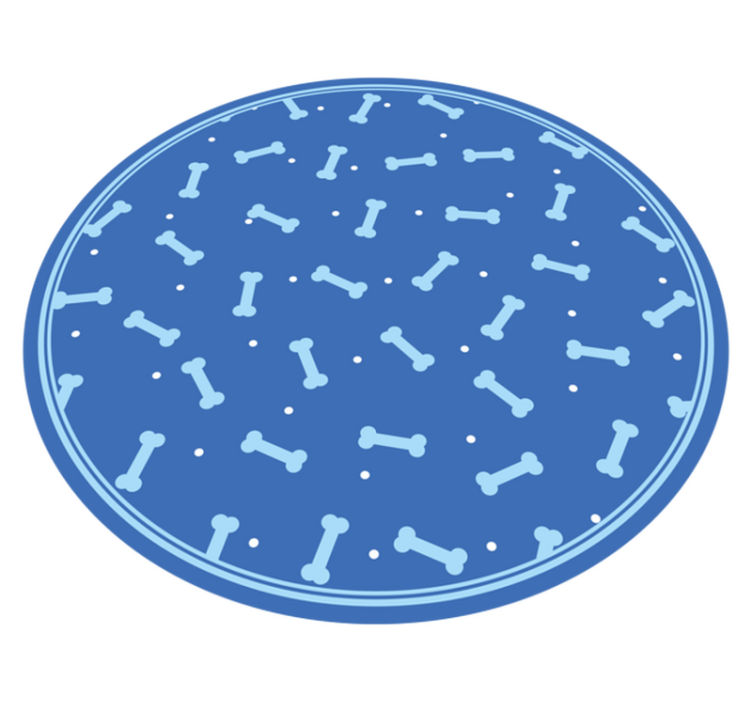 Bone Pattern Play circular vinyl rug - TenStickers