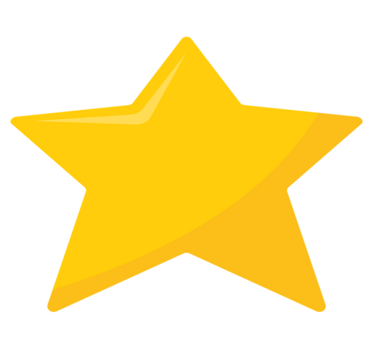 Yellow classic star vinyl rug - TenStickers