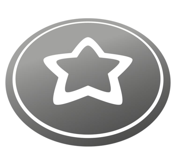 Stylish grey star vinyl rug - TenStickers