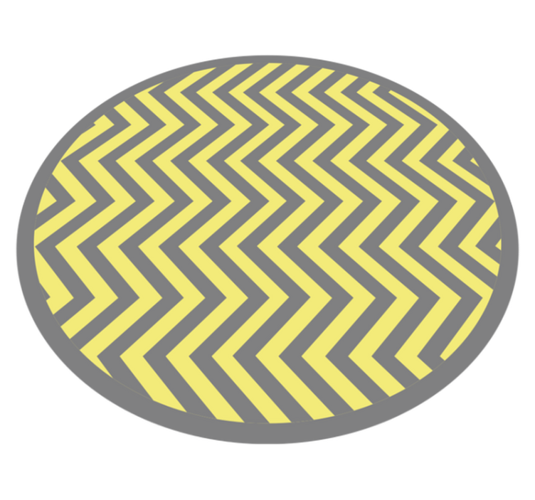 Chevron Style Yellow geometric vinyl rug - TenStickers