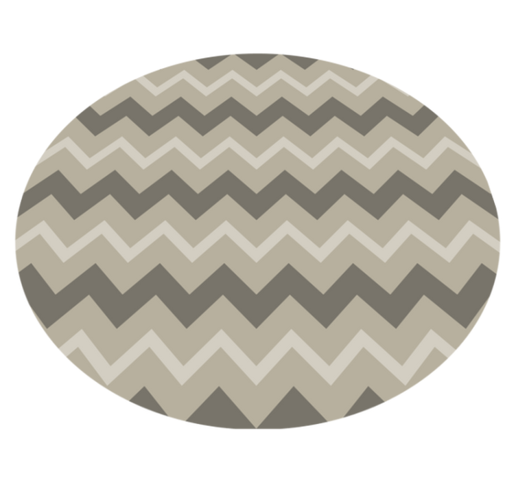 Chevron Pattern Circles striped vinyl rug - TenStickers