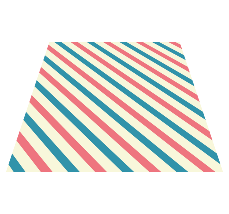 Striped vinyl rug in striped color palette - TenStickers