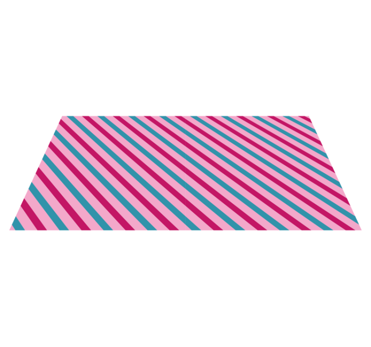 Lively striped vinyl rug striped vinyl rug - TenStickers