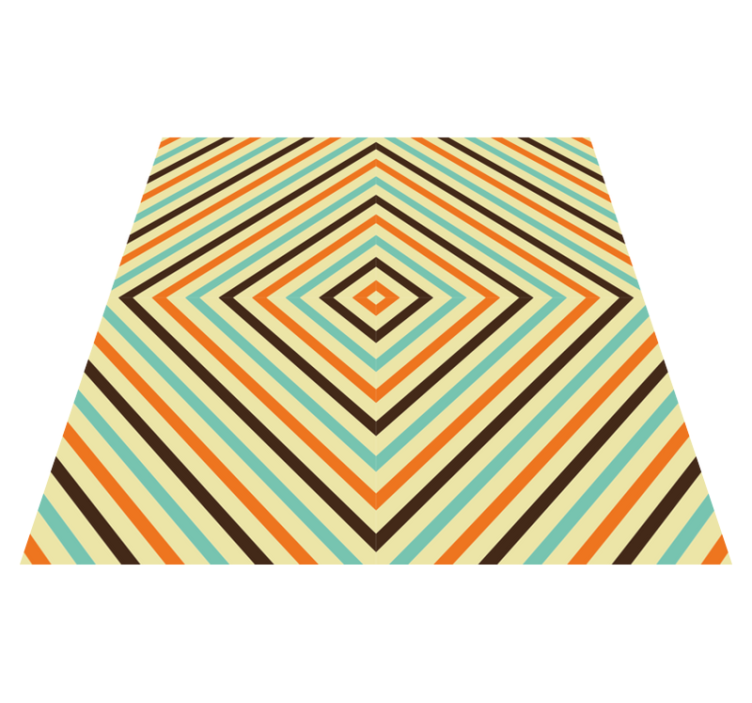 Diamond Patterned Lines geometric vinyl rug - TenStickers