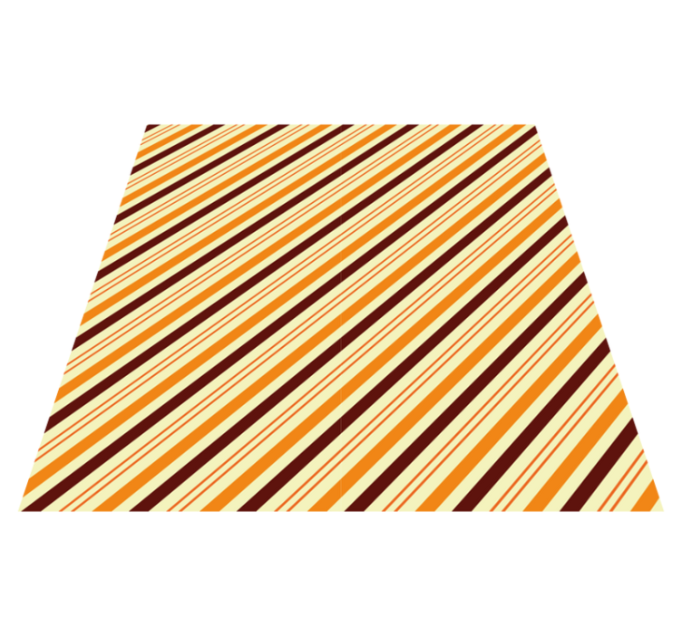 Banded Warm Tones striped vinyl rug - TenStickers