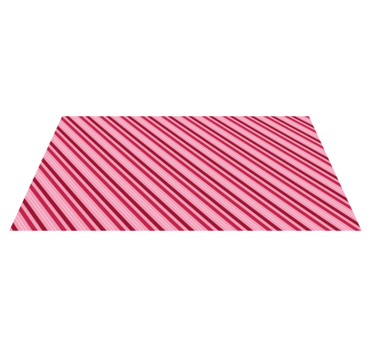Pink striped pattern striped vinyl rug - TenStickers