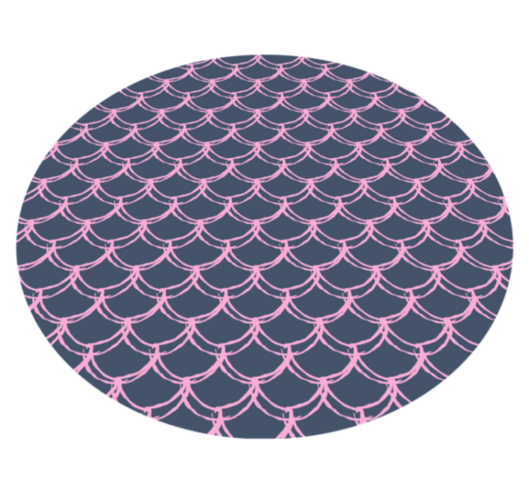 Bathroom vinyl rug with scallop shell design - TenStickers