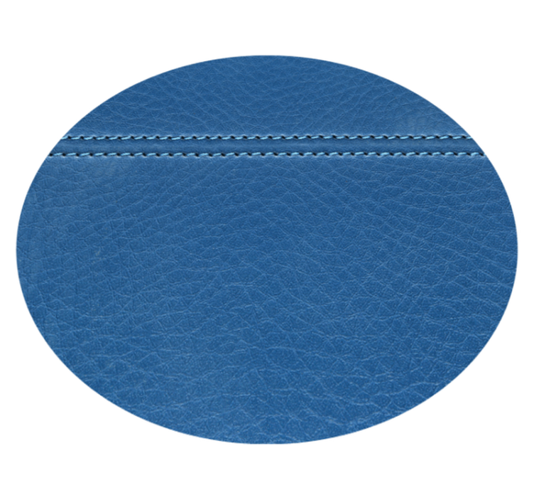 Textured vinyl rug with leather blue effect - TenStickers