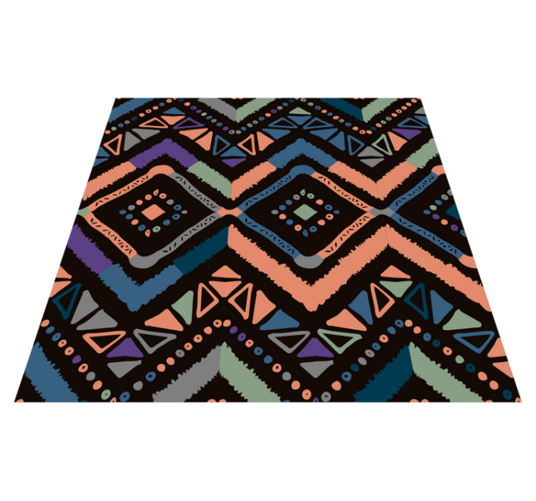 Geometric Color Sections Scandinavian vinyl rug - TenStickers