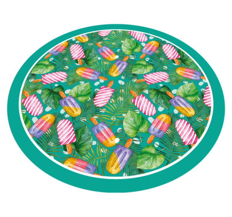 Summer Ice Cream kids vinyl rug - TenStickers